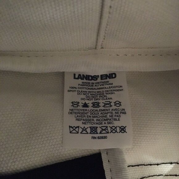 NWOT Lands End Canvas Weekender Duffle Bag Black White Pink Plaid Travel Luggage - Picture 9 of 16